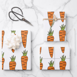 Hoja De Papel De Regalo Fiesta de alimentos sanos para vegetales con zanah