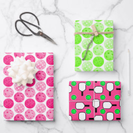 Hoja De Papel De Regalo Fiesta de baloncesto blanco verde rosado
