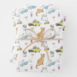 Hoja De Papel De Regalo Fiesta de cóctel con tiara glamurosa de los años 6