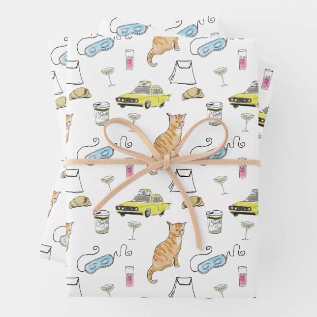 Hoja De Papel De Regalo Fiesta de cóctel glamurosa tiara retro de mediados (In situ)