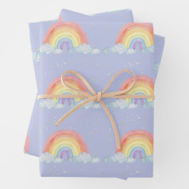 Hoja De Papel De Regalo Fiesta de cumpleaños de color Rainbow Pastel de co