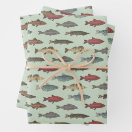 Hoja De Papel De Regalo Fiesta de cumpleaños de pescado