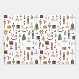 Hoja De Papel De Regalo Fiesta de cumpleaños del bailarín de oro rojo Nutc