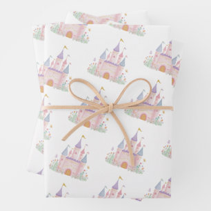 Hoja De Papel De Regalo Fiesta de Cumpleaños del Castillo de la Princesa p