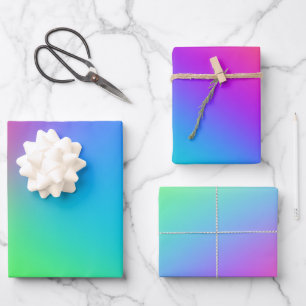 Hoja De Papel De Regalo Fiesta de cumpleaños Rainbow Ombres