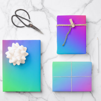 Hoja De Papel De Regalo Fiesta de cumpleaños Rainbow Ombres