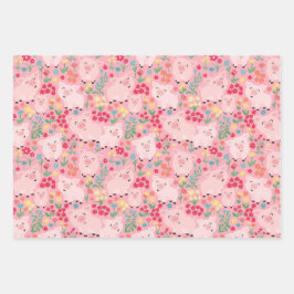 Hoja De Papel De Regalo Fiesta de cumpleaños rústico de animales de granja