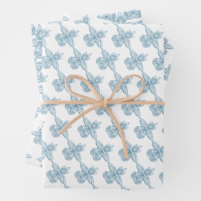 Hoja De Papel De Regalo Fiesta de cumpleaños toga griega con elemento azul (In situ)