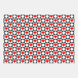 Hoja De Papel De Regalo Fiesta de equipo de jugadores deportivos de patron