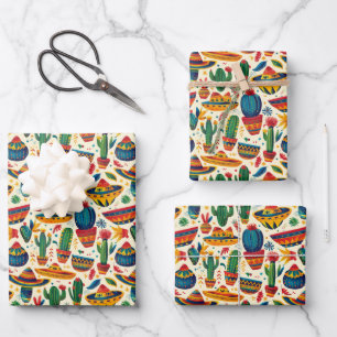 Hoja De Papel De Regalo fiesta de Fiesta Mexicana con azulejos de Guay