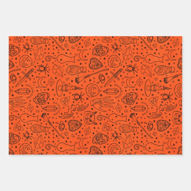 Hoja De Papel De Regalo Fiesta de Halloween (Anverso)