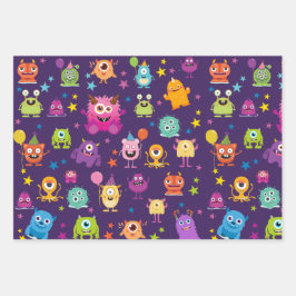 Hoja De Papel De Regalo Fiesta De Halloween De Monstruo De Disfraces Para