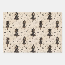 Hoja De Papel De Regalo Fiesta de Halloween suministra sombreros de bruja