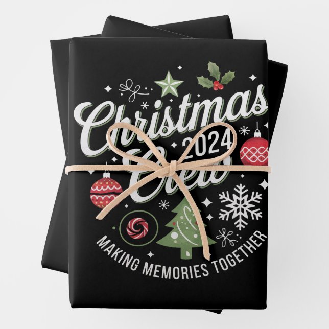 Hoja De Papel De Regalo Fiesta de Navidades que coincidan con la familia d (In situ)