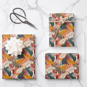 Hoja De Papel De Regalo Fiesta de patrón de hoja de azulejos