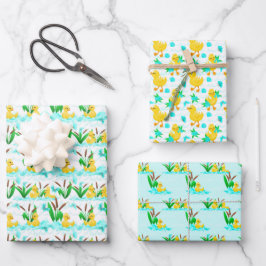 Hoja De Papel De Regalo fiesta de patrones de azulejos de pato lindo