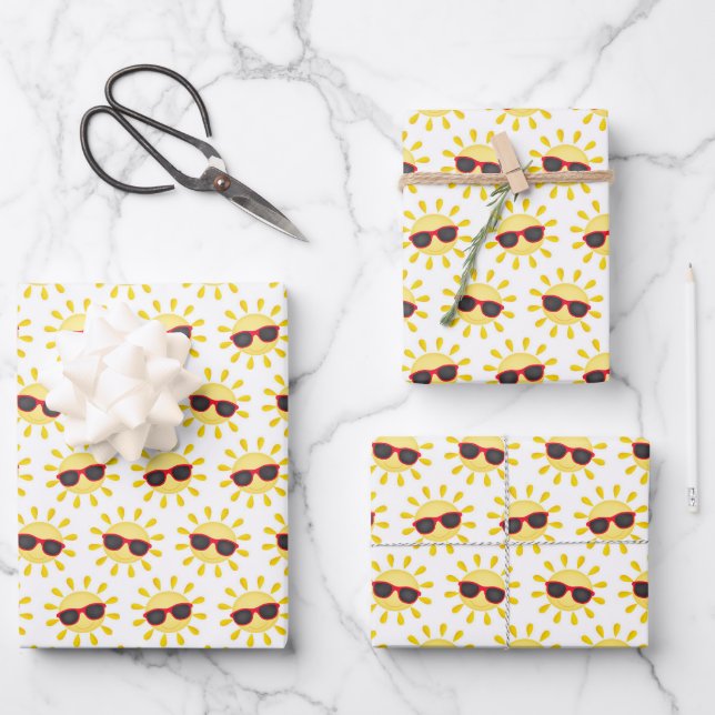 Hoja De Papel De Regalo fiesta de piscina infantil de verano fresco (Anverso)