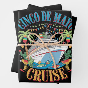 Hoja De Papel De Regalo Fiesta del barco mexicano Cinco De Mayo