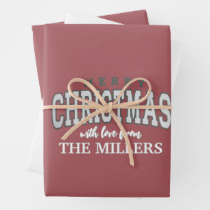 Hoja De Papel De Regalo Fiesta Familiar Personalizada Navidad 2025