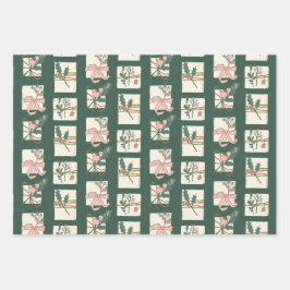 Hoja De Papel De Regalo Fiesta rosa y verde