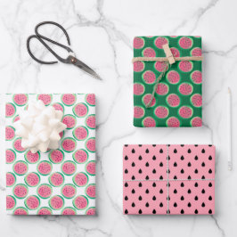 Hoja De Papel De Regalo fiesta tierno de color melón de agua 