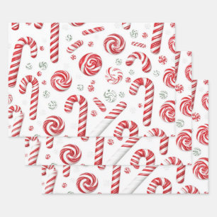 Hoja De Papel De Regalo Fiestas de Peppermint