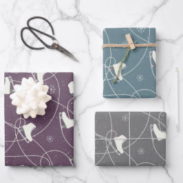 Hoja De Papel De Regalo Figura Patinaje sobre patinaje sobre 3 colores