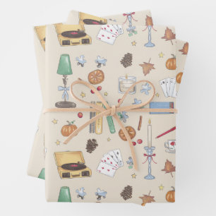Hoja De Papel De Regalo Fin de semana de otoño acogedor y temperamental