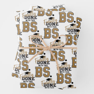 Hoja De Papel De Regalo Finalmente Terminado Con Este Título De Graduación
