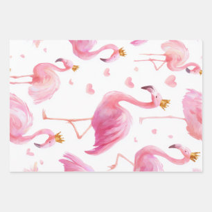 Hoja De Papel De Regalo Flamenco Coronado – Vibraciones de Isla de Lujo