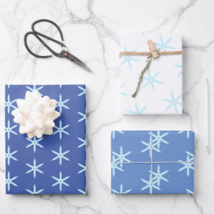 Hoja De Papel De Regalo Flauta de nieve azul