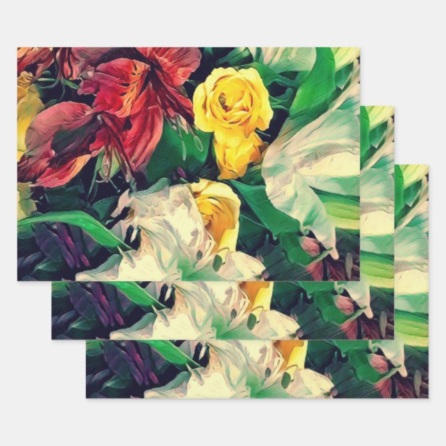 Hoja De Papel De Regalo Fleurs Le Matin (Set)