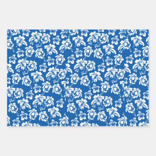 Hoja De Papel De Regalo Flor azul hawaiana hibiscus
