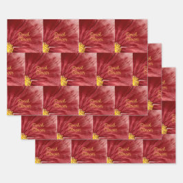 Hoja De Papel De Regalo Flor de cerdo / Original /