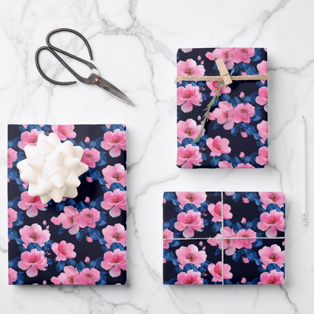 Hoja De Papel De Regalo Flor de Cerezo (Anverso)
