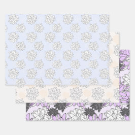 Hoja De Papel De Regalo Flor de dahlia cabeza de color pastel