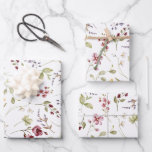 Hoja De Papel De Regalo Flor de flores silvestres Flora blanca<br><div class="desc">Elegante papel de envoltura floral blanca de flores silvestres.</div>