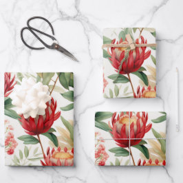 Hoja De Papel De Regalo Flor de protección nativa australiana II
