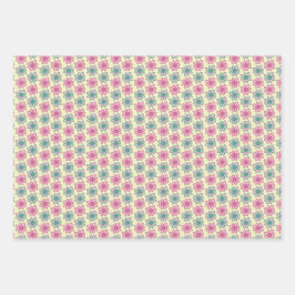 Hoja De Papel De Regalo Flor de verano retro