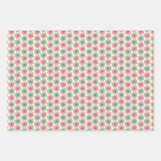 Hoja De Papel De Regalo Flor de verano retro