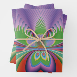 Hoja De Papel De Regalo Flor Púrpura