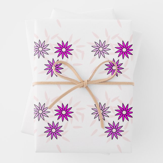 Hoja De Papel De Regalo Flor rosa (In situ)