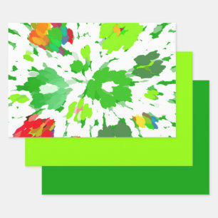 Hoja De Papel De Regalo Flora de arte pop acuarela