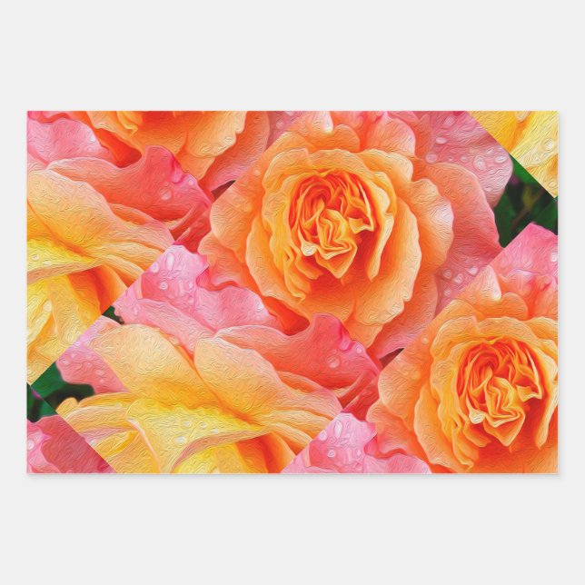 Hoja De Papel De Regalo Floral (Anverso)