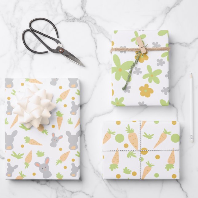 Hoja De Papel De Regalo Floral Abundantes de Pascua (Anverso)