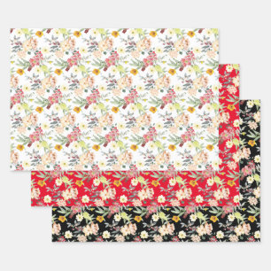 Hoja De Papel De Regalo Floral de bonito