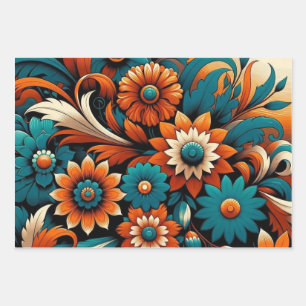 Hoja De Papel De Regalo Floral de lujo