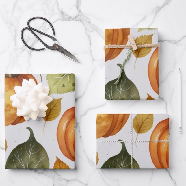 Hoja De Papel De Regalo Floral elegante (Anverso)