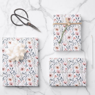 Hoja De Papel De Regalo Floral Femenina de Campo