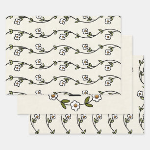 Hoja De Papel De Regalo Floral folclórica del país holandés